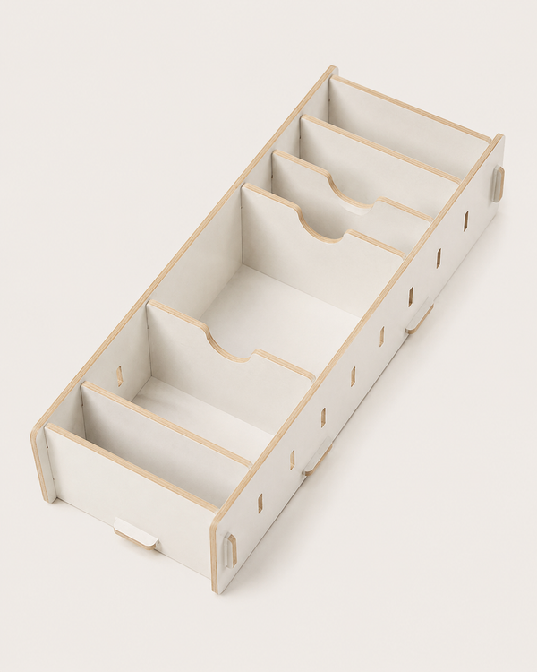 Wooden Card Box on white background