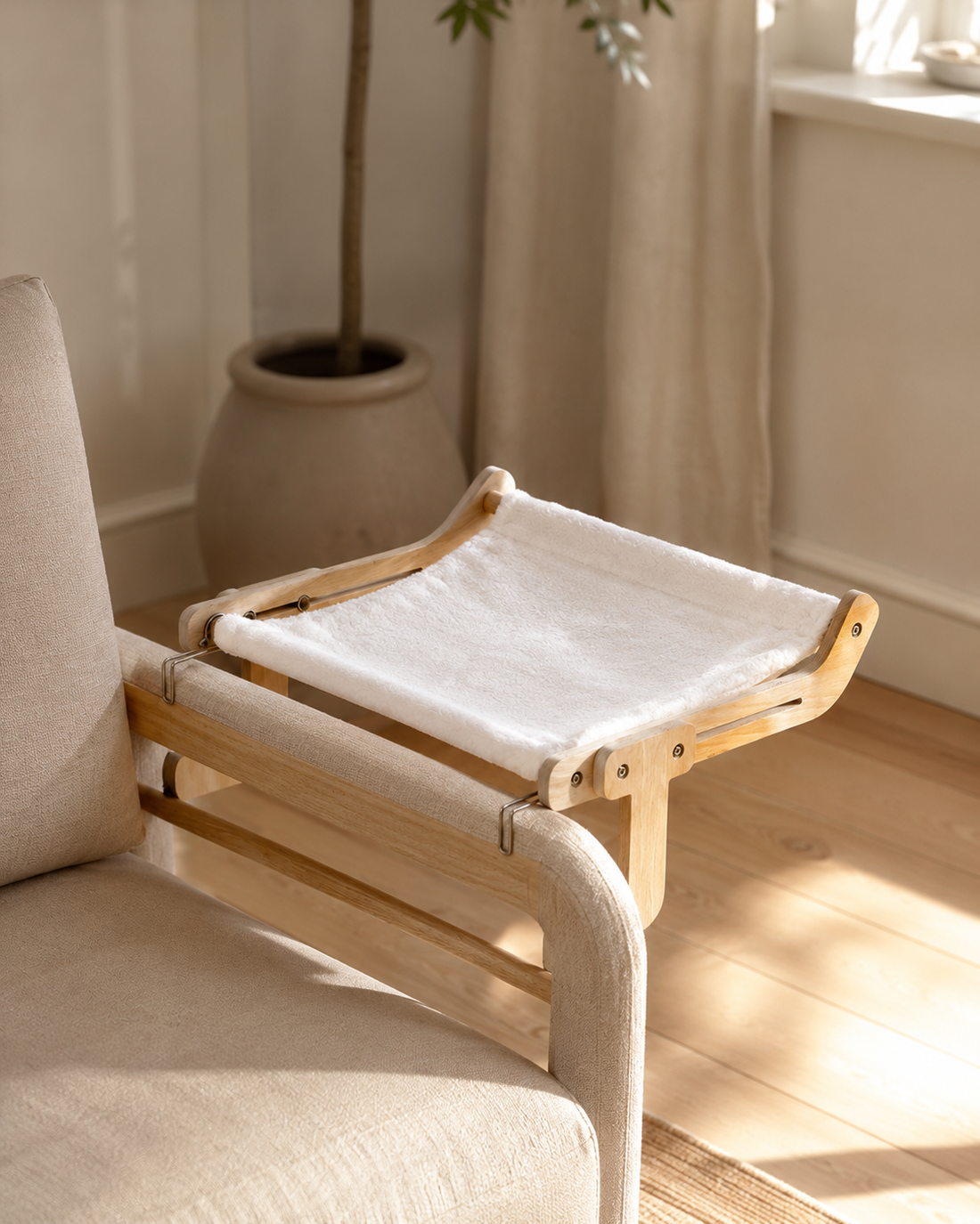 Wooden Hammock Cat Bed - lifestyle