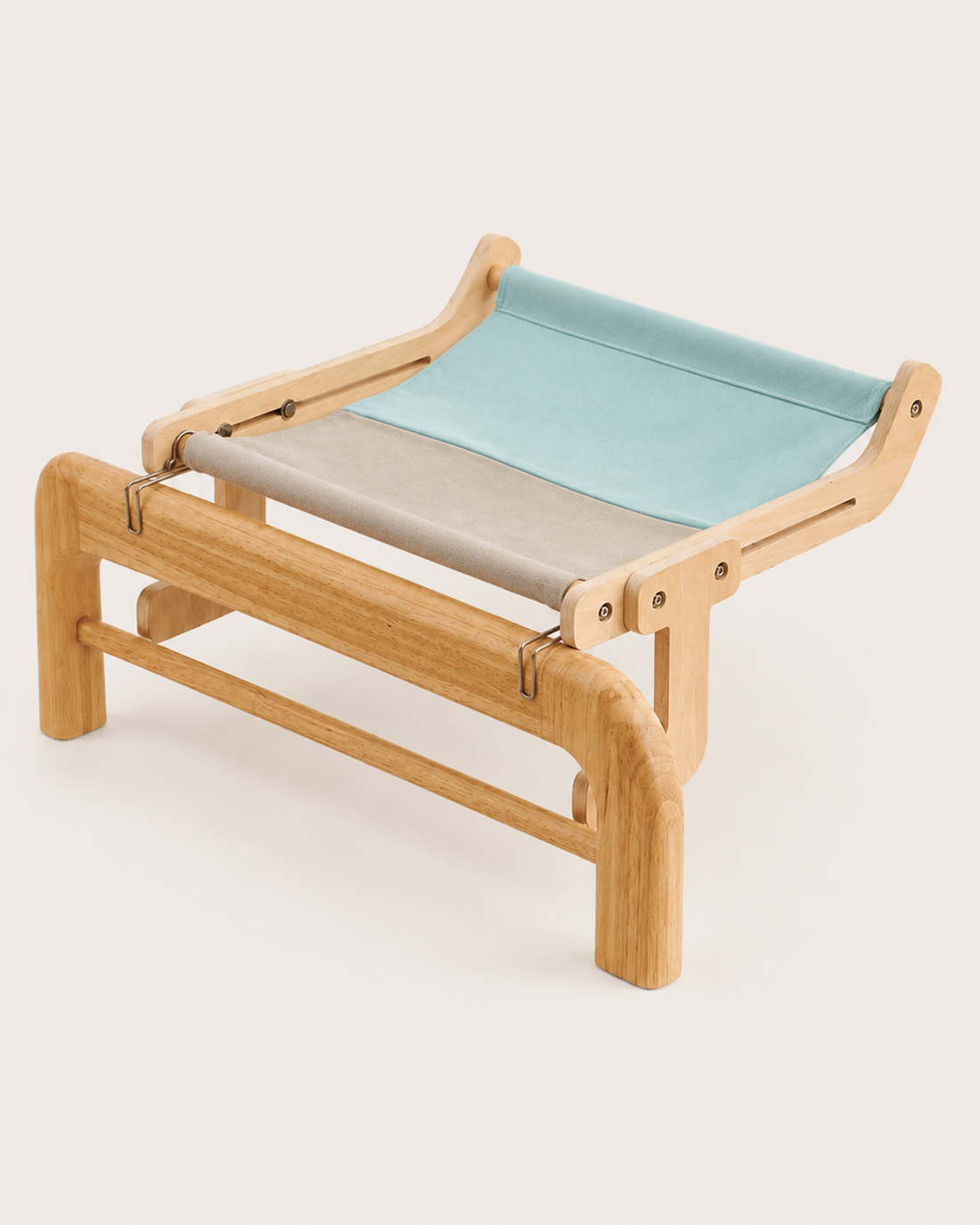 Wooden Hammock Cat Bed - Grey Blue