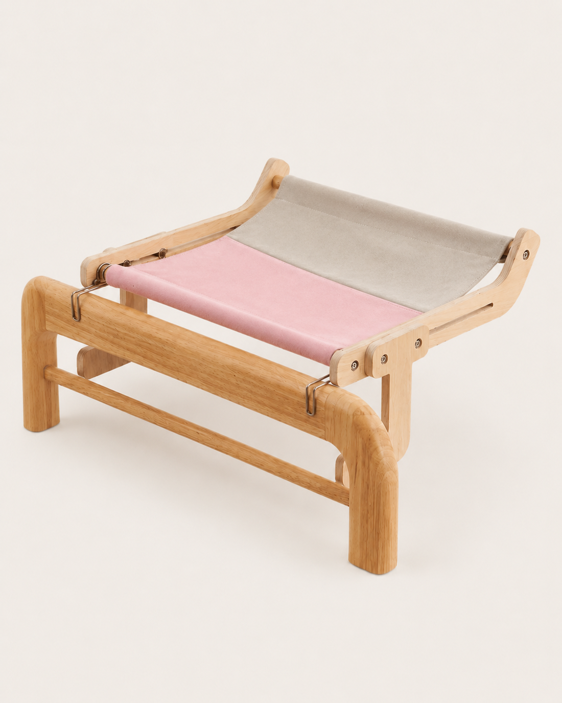 Wooden Hammock Cat Bed - Grey Pink