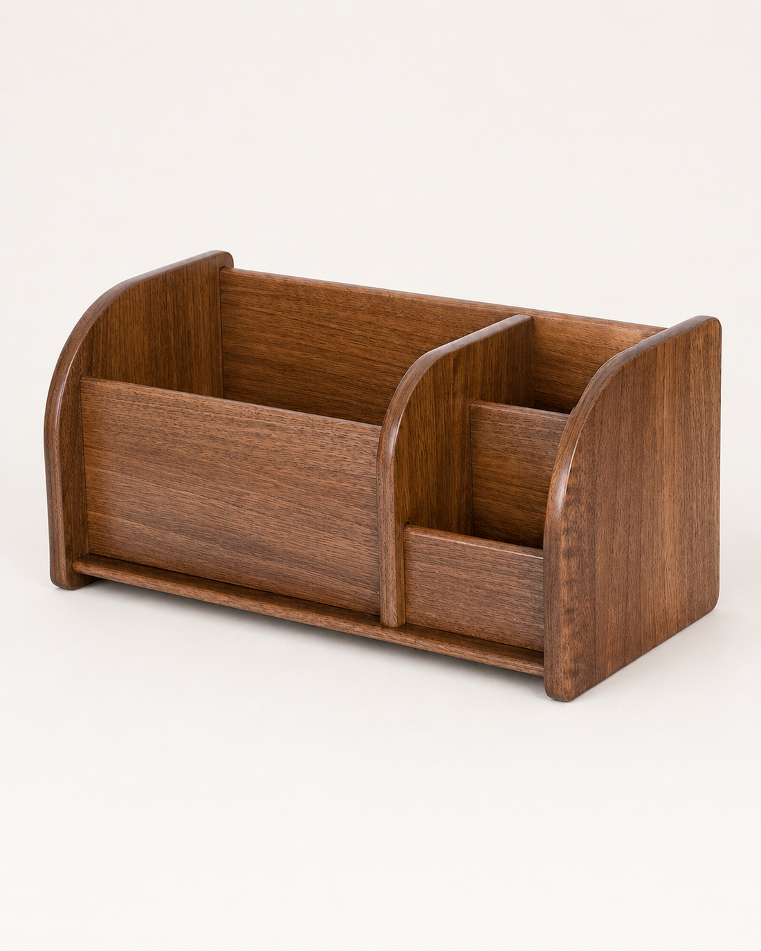 Wooden Pen Holder on white background